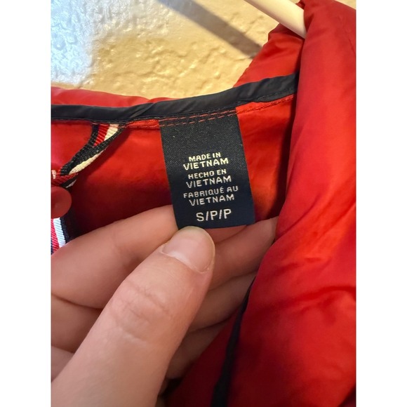 Tommy Hilfiger Packable Lightweight Premium Down Blend Puffer Coat Red Small - Picture 3 of 5